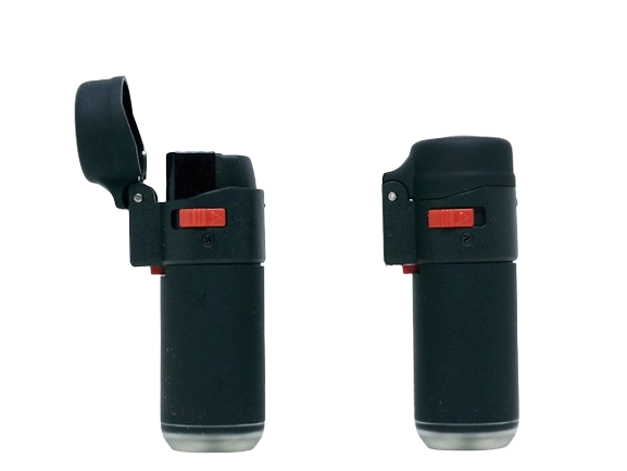 Αναπτήρας Jet Barrel Turbo Αντιανεμικός Με Ασφάλεια Επαναγεμιζόμενος Μαύρο