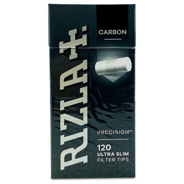 RIZLA ΦΙΛΤΡAKIA CARBON ULTRA SLIM 120τεμ ΜΑΥΡΟ
