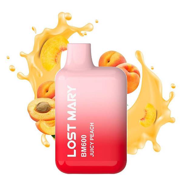 LOST MARY Ηλεκτρονικό Τσιγάρο μιας Χρήσης 600 Εισπνοών JUICY PEACH 2ml 20mg