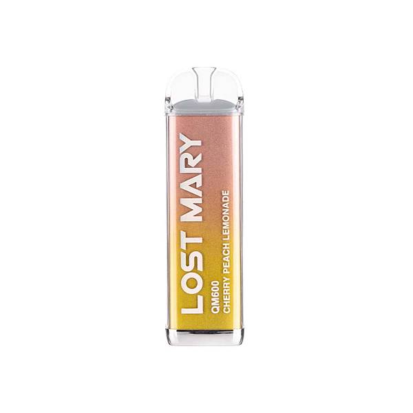 LOST MARY Ηλεκτρονικό Τσιγάρο μιας Χρήσης QM 600 Εισπνοών CHERRY PEACH LEMONADE 2ml 20mg