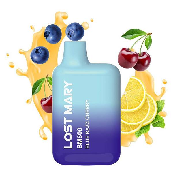 LOST MARY Ηλεκτρονικό Τσιγάρο μιας Χρήσης 600 Εισπνοών BLUE RAZZ CHERRY 2ml 20mg