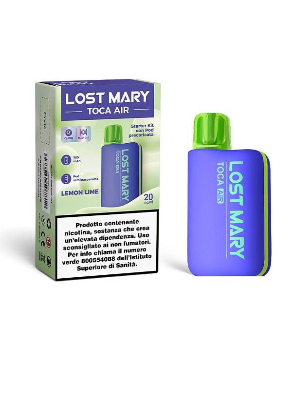 LOST MARY TAPPO AIR STARTER KIT LEMON LIME Pod Kit 2ml 20mg