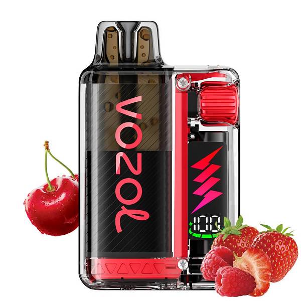 Vozol Strawberry Raspberry Cherry Επαναγεμιζόμενη Συσκευή + Κάψουλα 10000puffs