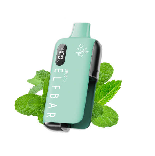 Elf Bar Menthol Ηλεκτρονικό Τσιγάρο 6000 Εισπνοών 10ml 20mg