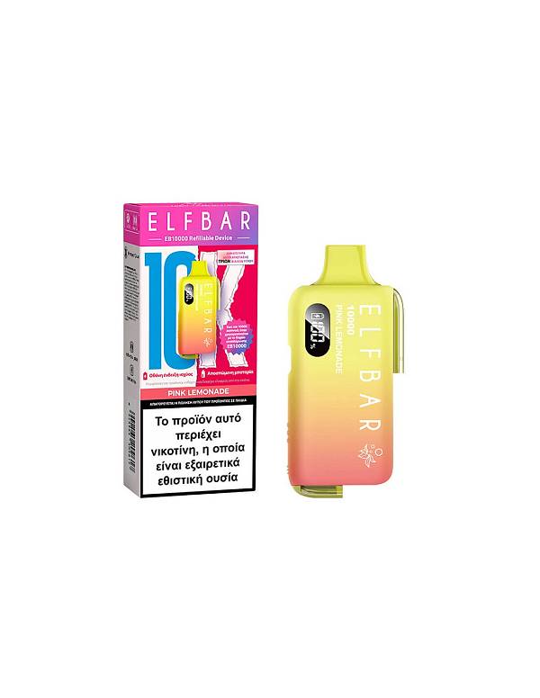 Elfbar 10000 Refillable Device Pink Lemonade 2ml 20mg